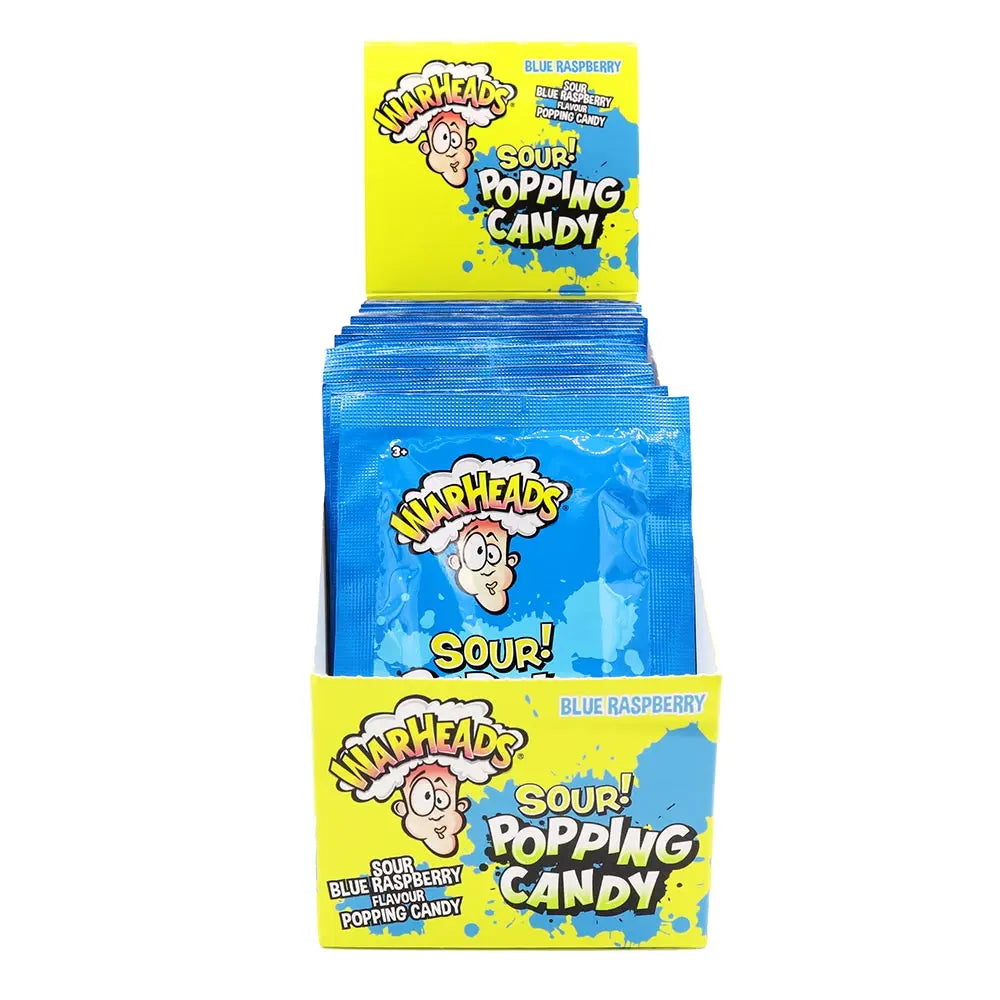 Warheads Sour Popping Candy Blue Raspberry Pouch 9g